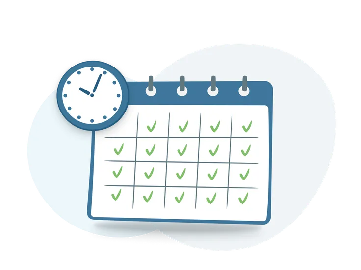 24/7 Support Calendar Icon