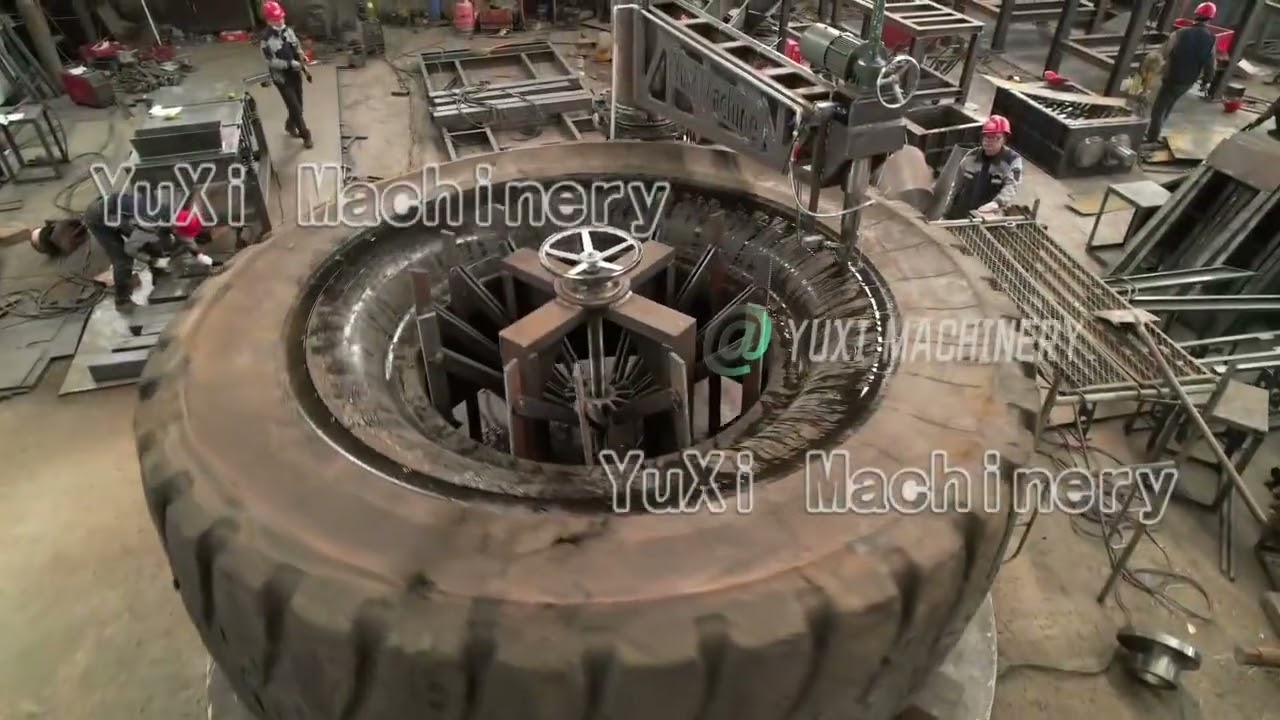 Waste OTR Tire Sidewall Cutting Machine