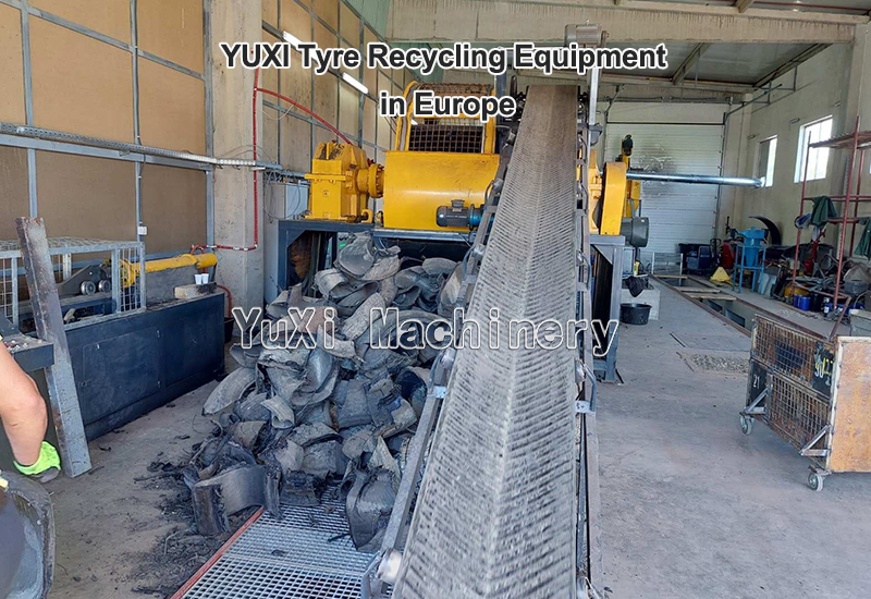 1t h waste tire recycling machine