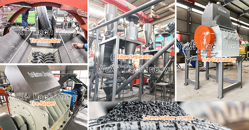 rubber granulation and fiber removal system 2 1