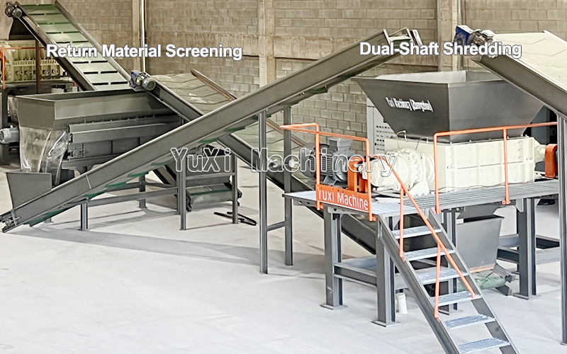 How to Shred Waste Tires into Uniform Pellets? Dual-Shaft Shredders Are the "Mixing Experts" of Recycling Lines 2 tire shredder 2 3